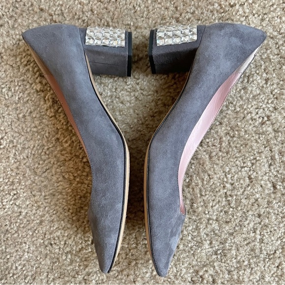 Kate Spade Danika Crystal Block Heels Gray Women’s Size 8.5 - Picture 8 of 12